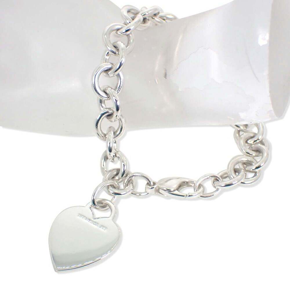 TIFFANY Silver Heart Charm Bracelet